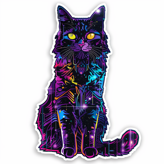 Adorable Turkish Angora Cat  Vinyl Decal Sticker for Car, Laptop, Tumbler and more # F020904-4" x 4"
