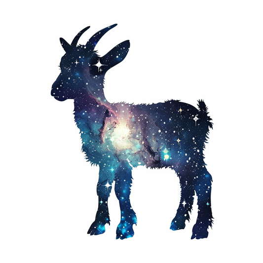 Goat majestic Expressive surreal Vinyl Decal Sticker for Car, Laptop, Tumbler and more # F020664-4" x 4"