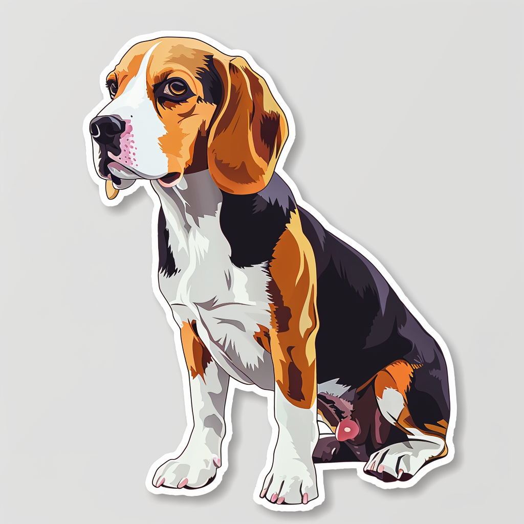 Beagle dog Vinyl Decal Sticker for Car, Laptop, Tumbler and more # F011847