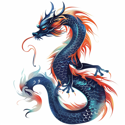 Dragon majestic Expressive surreal Vinyl Decal Sticker for Car, Laptop, Tumbler and more # F018959