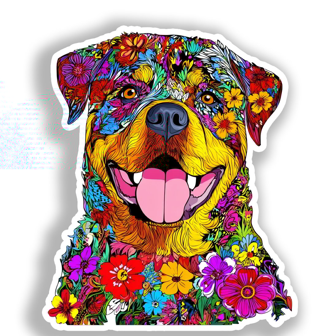 Rottweiler Dog Vinyl Decal Sticker for Car, Laptop, Tumbler and more # A018073-4" x 4"