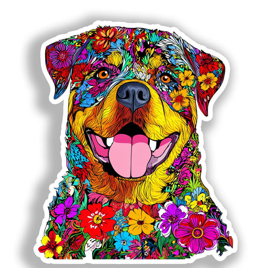Rottweiler Dog Vinyl Decal Sticker for Car, Laptop, Tumbler and more # A018073-4" x 4"