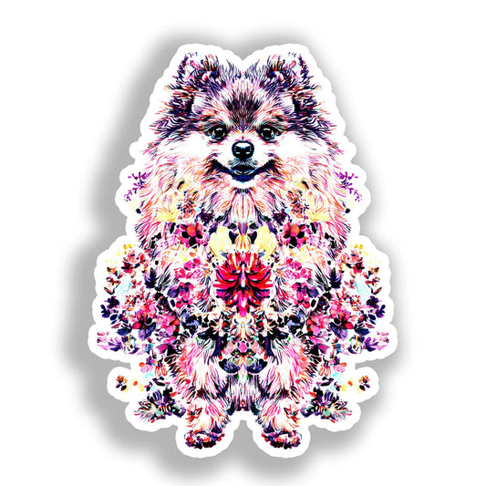 Pomeranian Dog Vinyl Decal Sticker for Car, Laptop, Tumbler and more # A017461-4" x 4"