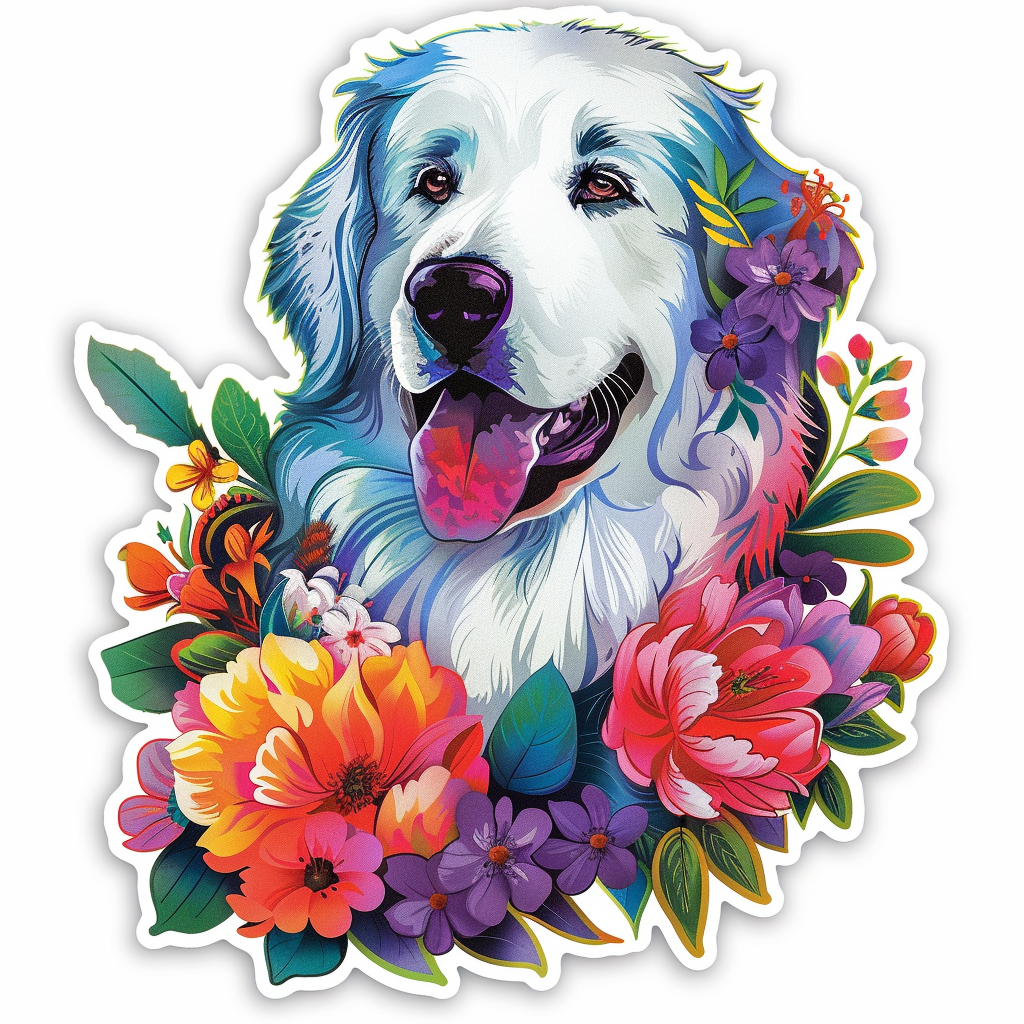 Great Pyrenees dog  Vinyl Decal Sticker for Car, Laptop, Tumbler and more # F023574