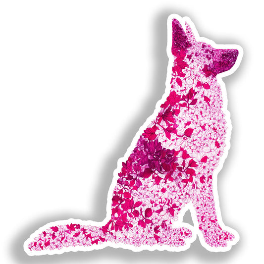 German Shepherd Dog Vinyl Decal Sticker for Car, Laptop, Tumbler and more # A019579-4" x 4"