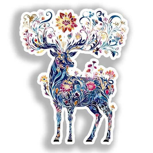 Deer Vinyl Decal Sticker for Car, Laptop, Tumbler and more # A018578-4" x 4"