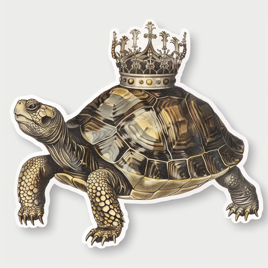 Sticker of a turtle majestic Expressive surreal Vinyl Decal Sticker for Car, Laptop, Tumbler and more # F021959