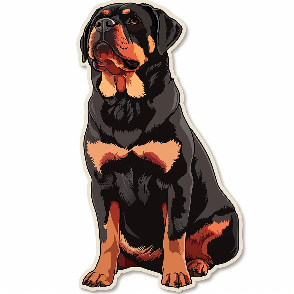 Rottweiler Dog Vinyl Decal Sticker for Car, Laptop, Tumbler and more # F07724
