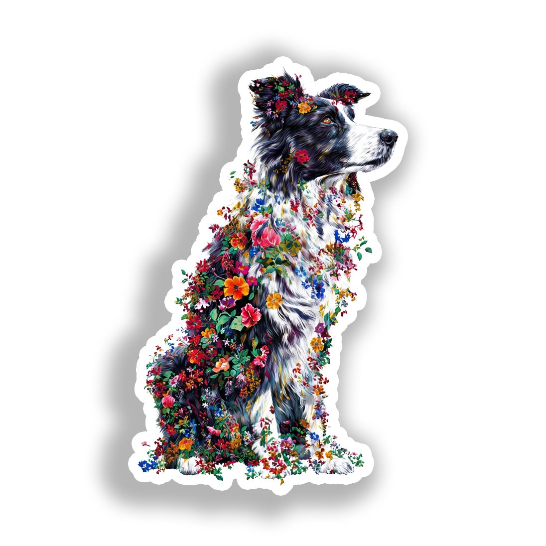 Border Callie Dog Vinyl Decal Sticker for Car, Laptop, Tumbler and more # A019002-4" x 4"