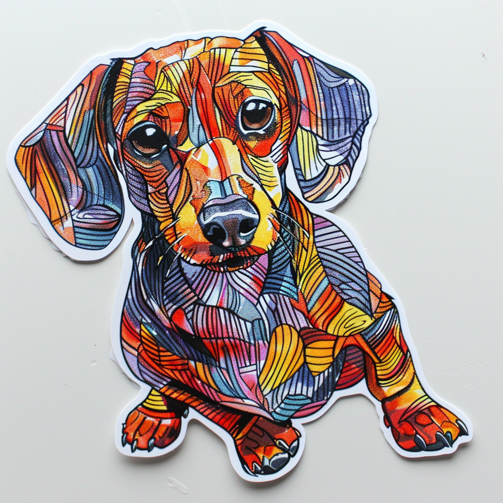 Dachshund Dog Vinyl Decal Sticker for Car, Laptop, Tumbler and more # F013003