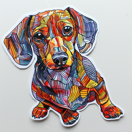 Dachshund Dog Vinyl Decal Sticker for Car, Laptop, Tumbler and more # F013003
