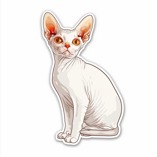 Devon Rex Cat Vinyl Decal Sticker for Car, Laptop, Tumbler and more # F09821