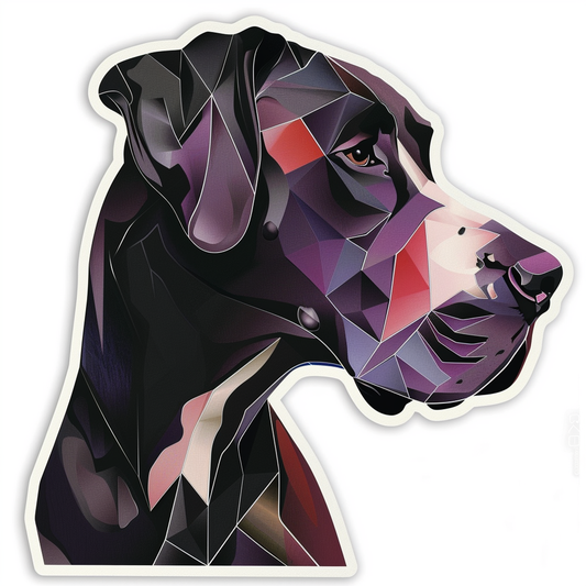 Adorable Great Dane Dog Expressive surreal Vinyl Decal Sticker for Car, Laptop, Tumbler and more # F017729
