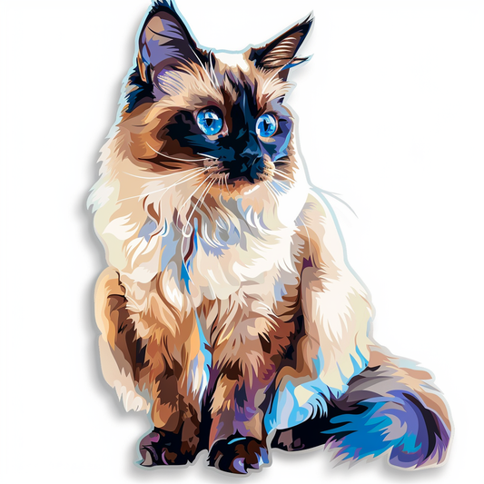 Ragdoll Cat Vinyl Decal Sticker for Car, Laptop, Tumbler and more # F010261