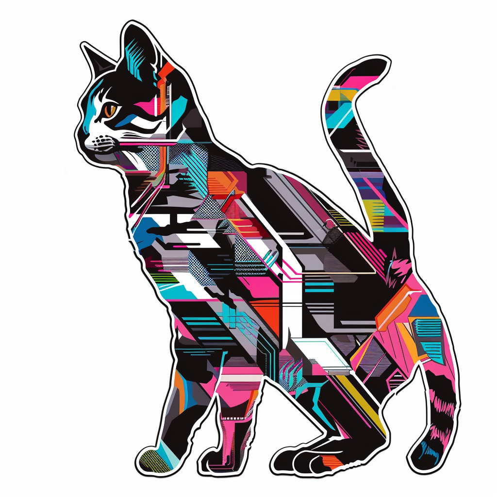 American Shorthair Cat majestic Expressive surreal Vinyl Decal Sticker for Car, Laptop, Tumbler and more # F018658