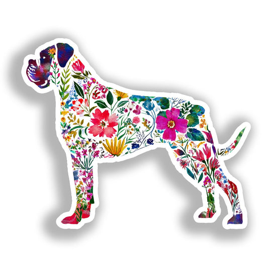 Boxer Dog Vinyl Decal Sticker for Car, Laptop, Tumbler and more # A018975-4" x 4"