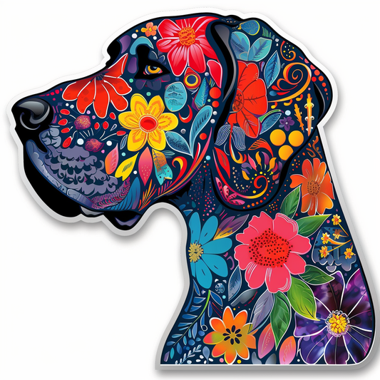 Great Dane Dog Expressive surreal Vinyl Decal Sticker for Car, Laptop, Tumbler and more # F022895