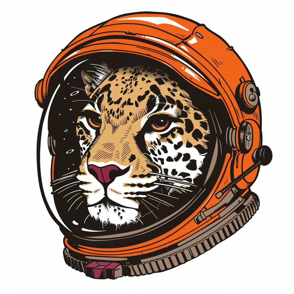 Leopard majestic Expressive surreal Vinyl Decal Sticker for Car, Laptop, Tumbler and more # F022490