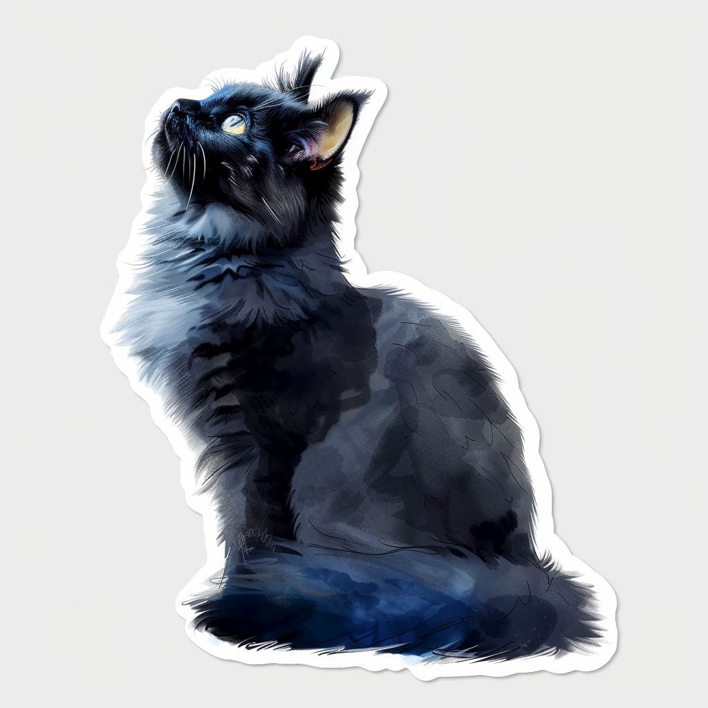 Russian Blue cat Vinyl Decal Sticker for Car, Laptop, Tumbler and more # F08038