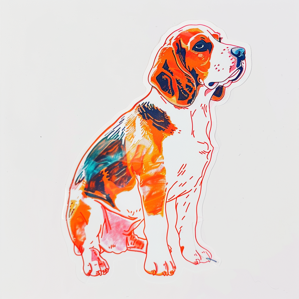 Beagle dog Vinyl Decal Sticker for Car, Laptop, Tumbler and more # F012114