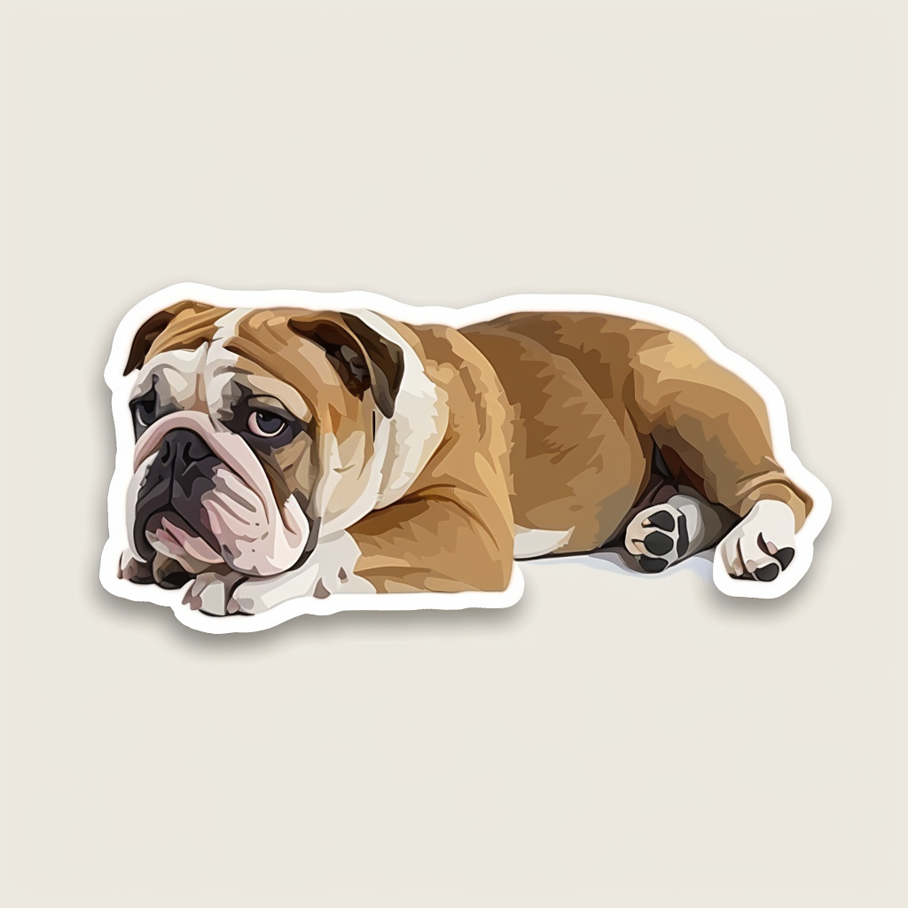 Bulldog Dog majestic Expressive surreal Vinyl Decal Sticker for Car, Laptop, Tumbler and more # F017373