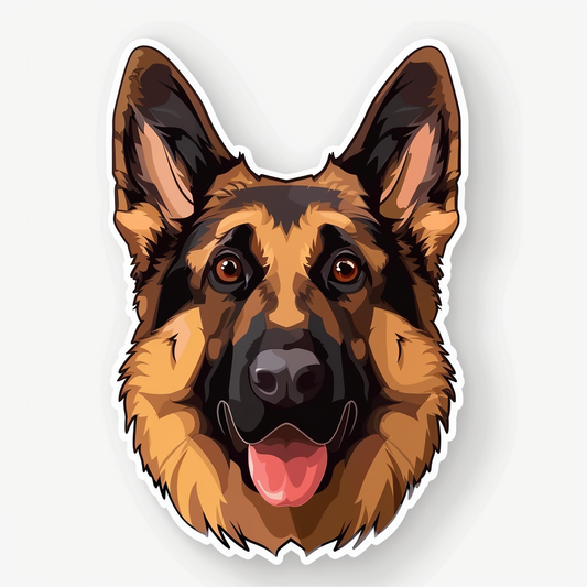 German Shepherd Dog Vinyl Decal Sticker for Car, Laptop, Tumbler and more # F07373