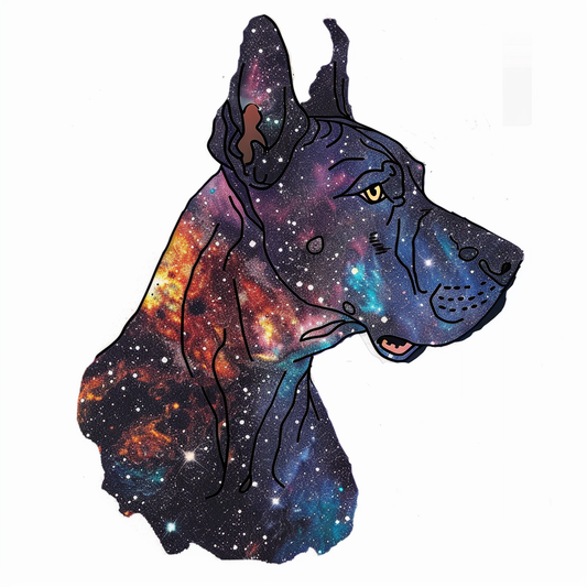 Great Dane Dog Expressive surreal Vinyl Decal Sticker for Car, Laptop, Tumbler and more # F022761