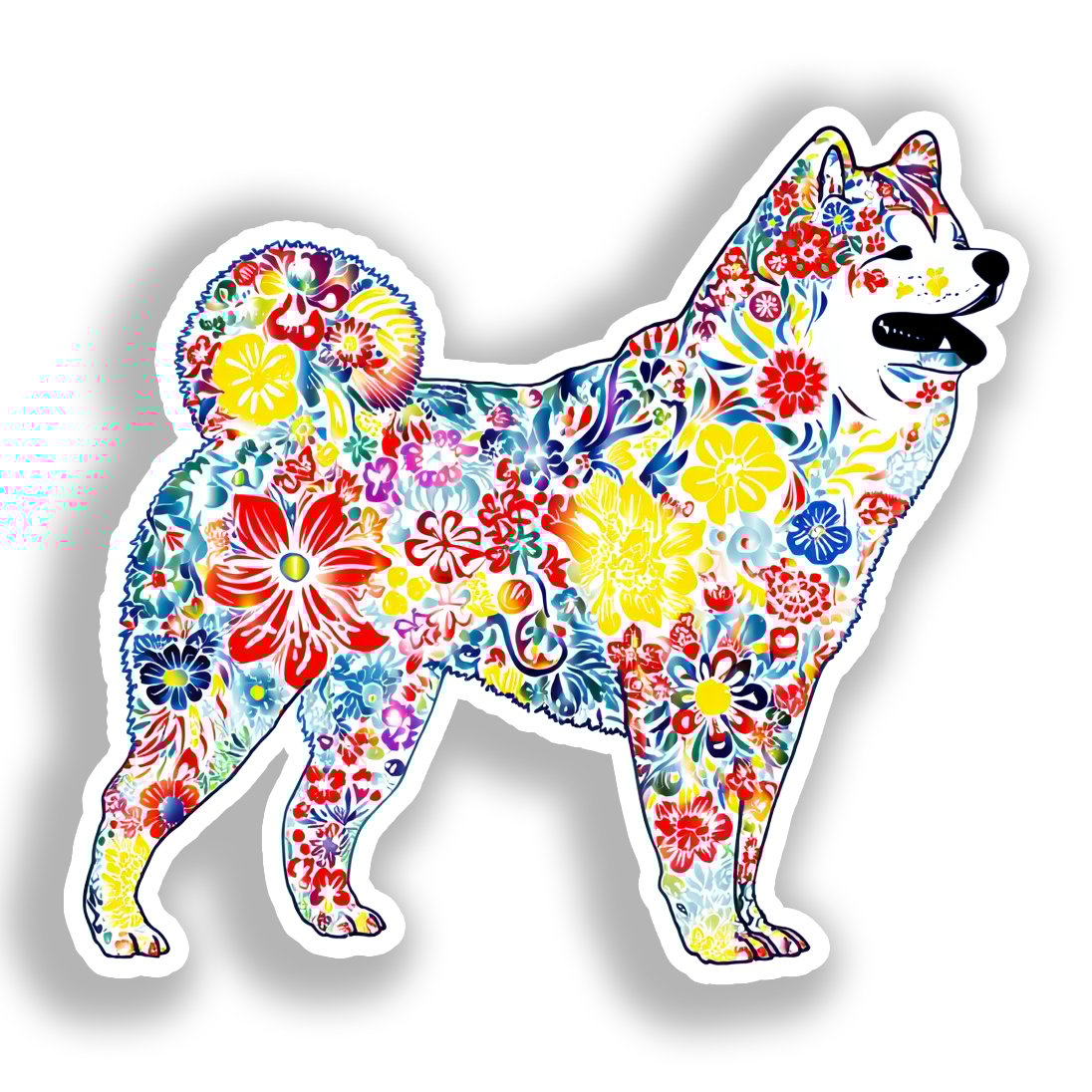 Akita Dog Vinyl Decal Sticker for Car, Laptop, Tumbler and more # A018819-4" x 4"