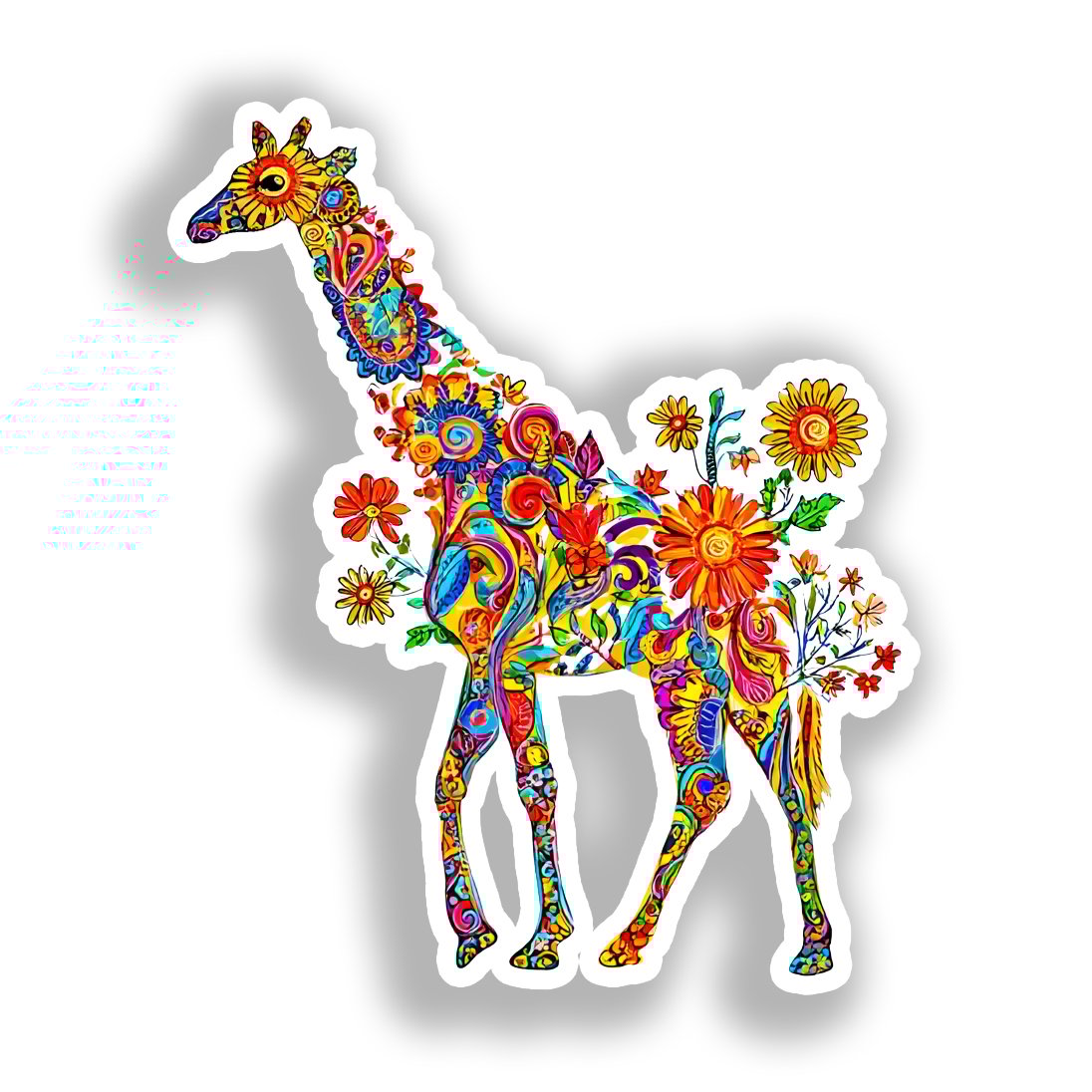 Giraffe Vinyl Decal Sticker for Car, Laptop, Tumbler and more # A019148-4" x 4"