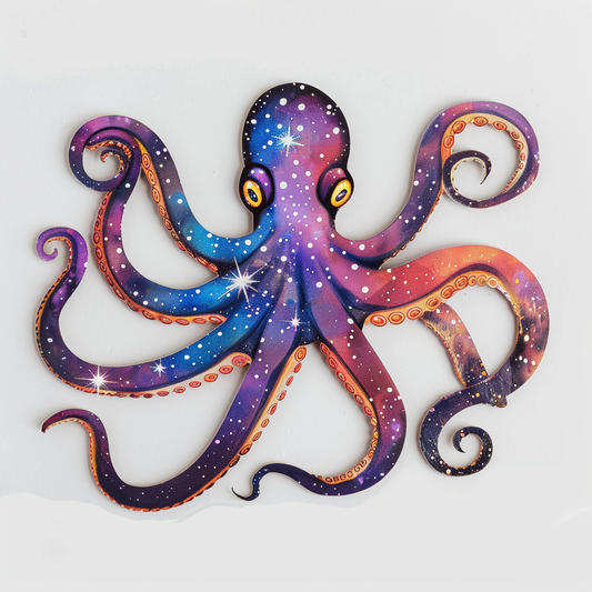 Sticker of a Octopus galaxy majestic Expressive surreal Vinyl Decal Sticker for Car, Laptop, Tumbler and more # F015590