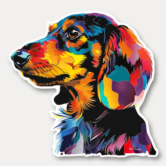 Dachshund Dog Vinyl Decal Sticker for Car, Laptop, Tumbler and more # F013051
