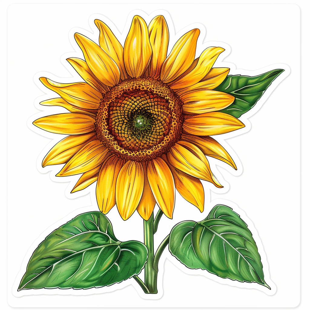 Vinyl Sunflower  Vinyl Decal Sticker for Car, Laptop, Tumbler and more # F023344