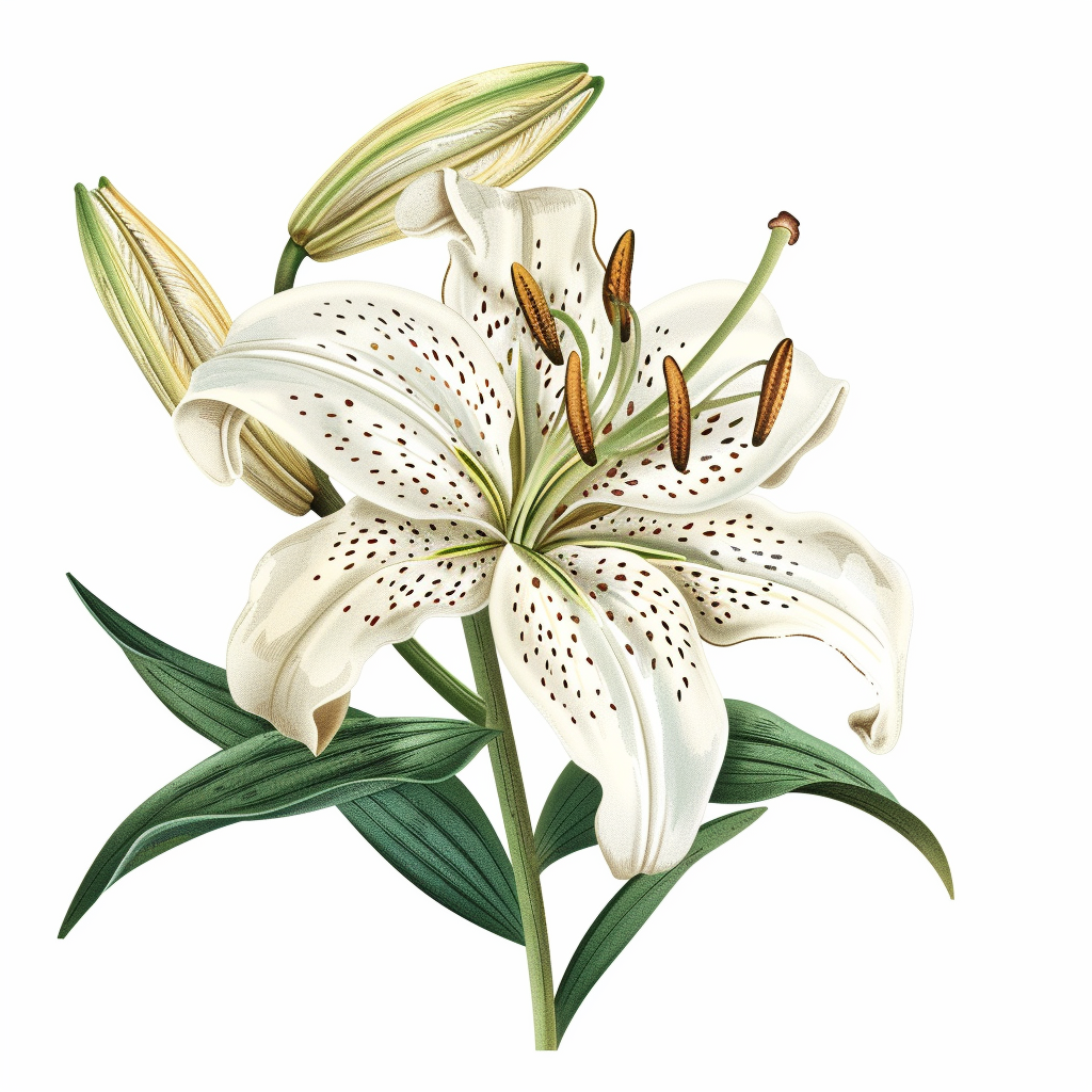 Lily flower majestic Expressive surreal Vinyl Decal Sticker for Car, Laptop, Tumbler and more # F023326