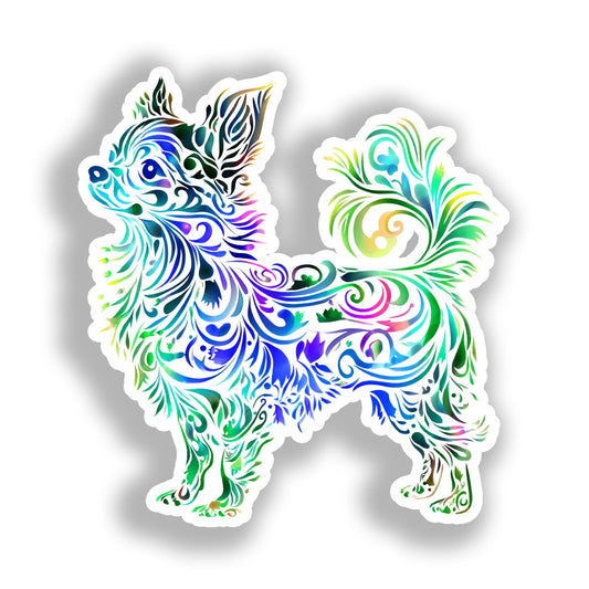 Chihuahua Dog Vinyl Decal Sticker for Car, Laptop, Tumbler and more # A017899-4" x 4"