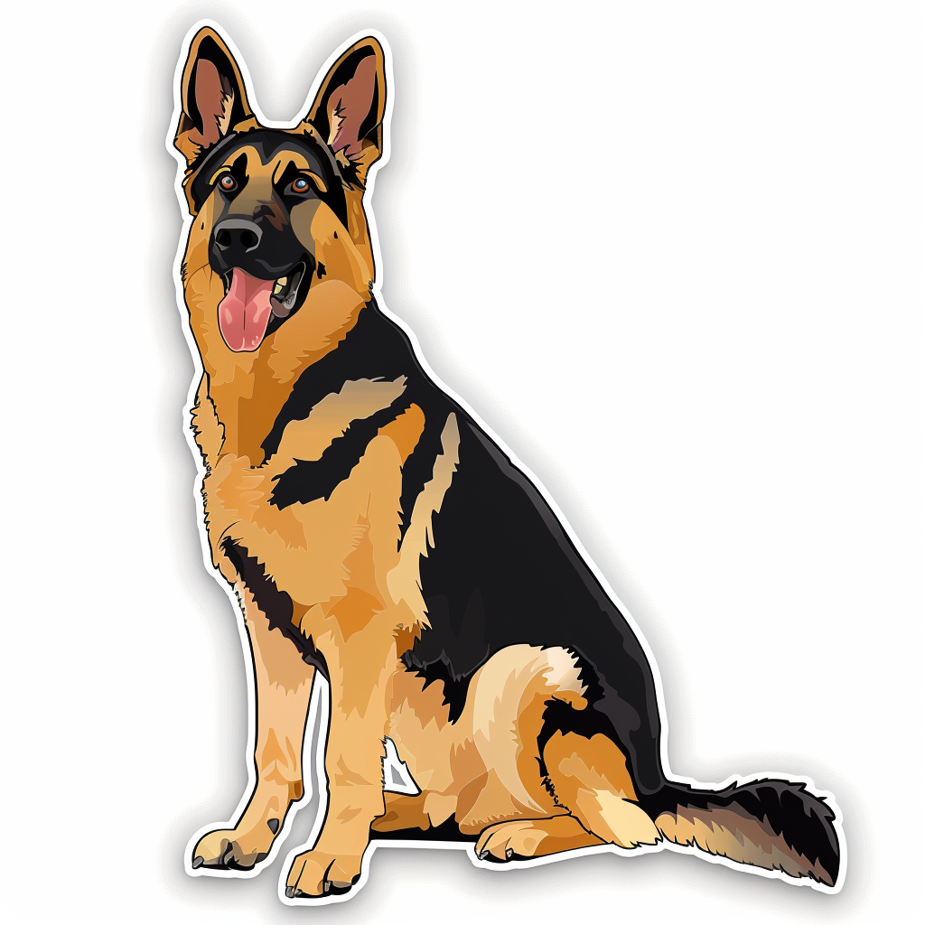 German Shepherd Dog Vinyl Decal Sticker for Car, Laptop, Tumbler and more # F011709