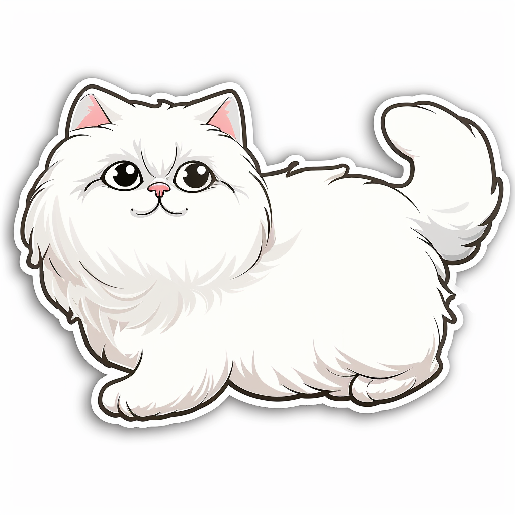 Persian cat Vinyl Decal Sticker for Car, Laptop, Tumbler and more # F07796