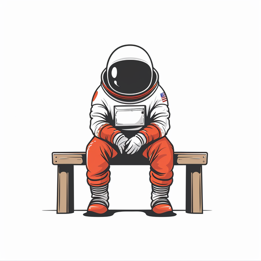 a Astronaut majestic Expressive surreal Vinyl Decal Sticker for Car, Laptop, Tumbler and more # F017046
