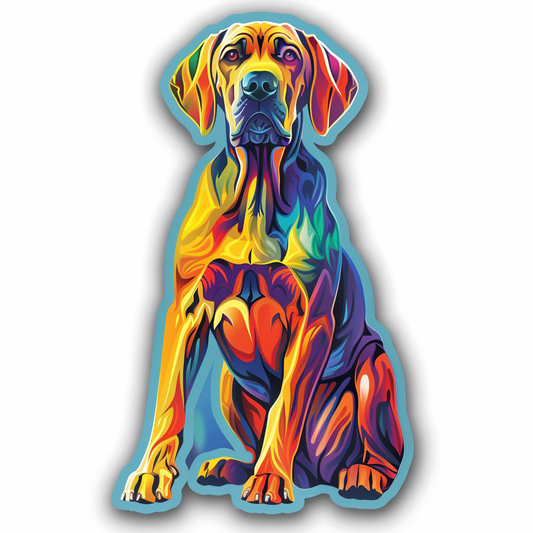 Adorable Great Dane Dog Expressive surreal Vinyl Decal Sticker for Car, Laptop, Tumbler and more # F017762