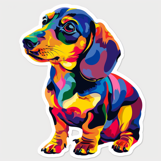 Dachshund Dog cartoon Vinyl Decal Sticker for Car, Laptop, Tumbler and more # F012959