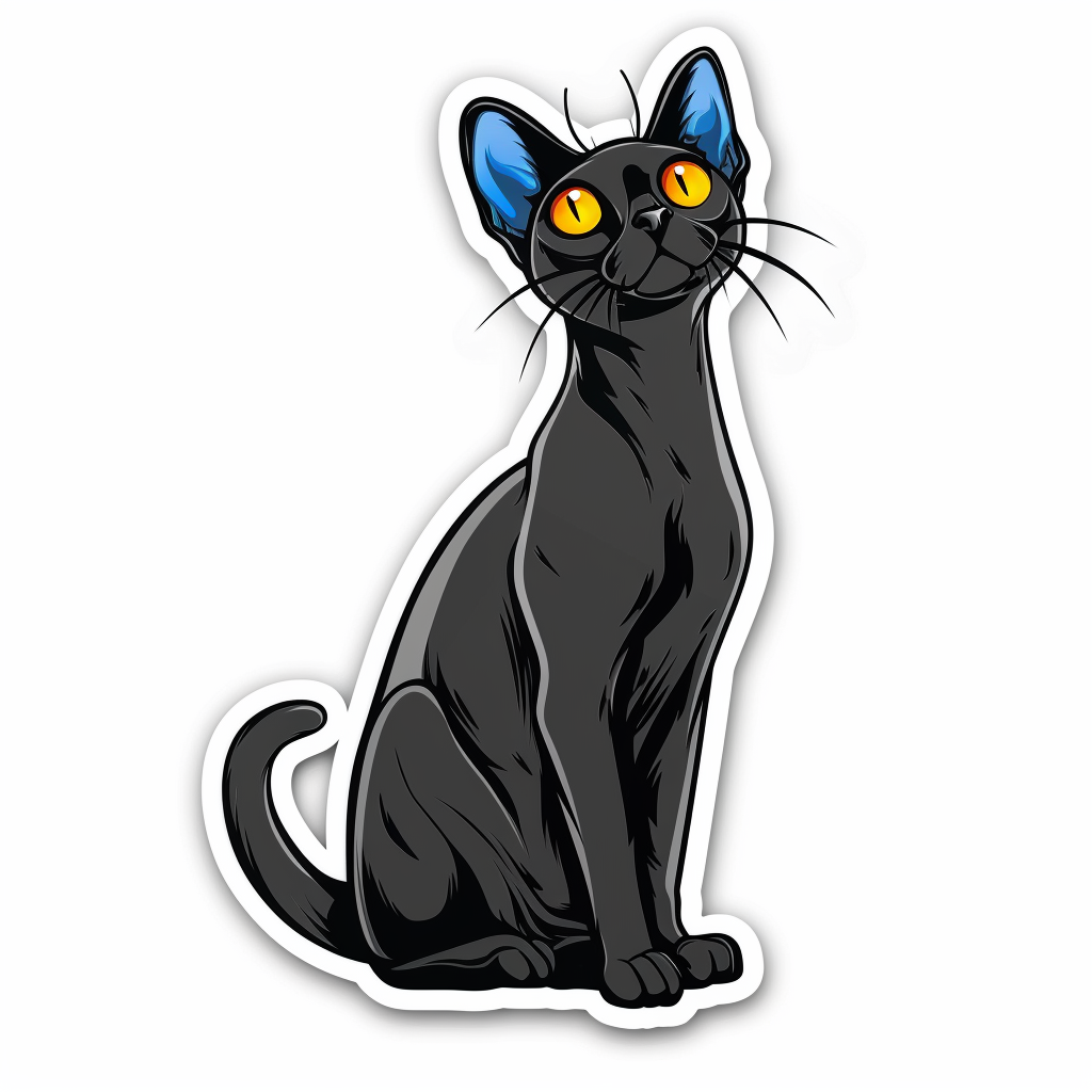 Russian Blue cat Vinyl Decal Sticker for Car, Laptop, Tumbler and more # F07674