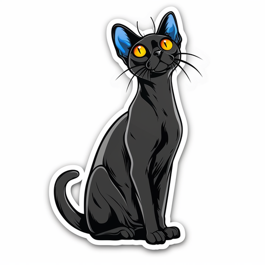 Russian Blue cat Vinyl Decal Sticker for Car, Laptop, Tumbler and more # F07674