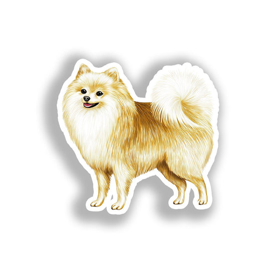 Pomeranian Dog Vinyl Decal Sticker for Car, Laptop, Tumbler and more # A017410-4" x 4"