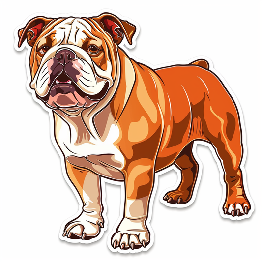 Bulldog Dog majestic Expressive surreal Vinyl Decal Sticker for Car, Laptop, Tumbler and more # F017351