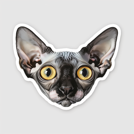 Sphynx Cat Vinyl Decal Sticker for Car, Laptop, Tumbler and more # F010133