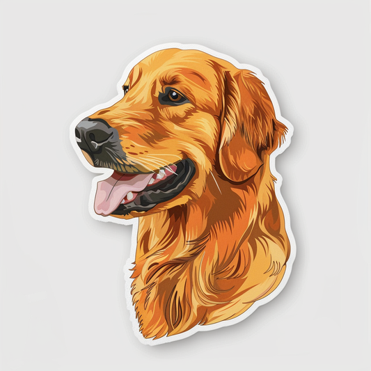 Golden Retriever Dog Vinyl Decal Sticker for Car, Laptop, Tumbler and more # F010521