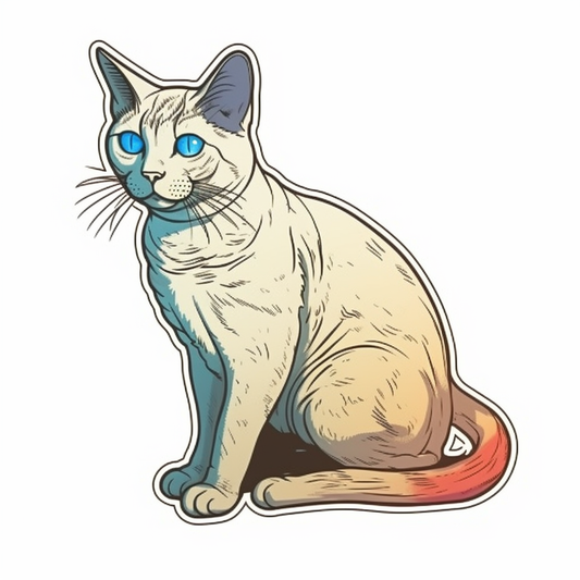 Burmese Cat Vinyl Decal Sticker for Car, Laptop, Tumbler and more # F010762