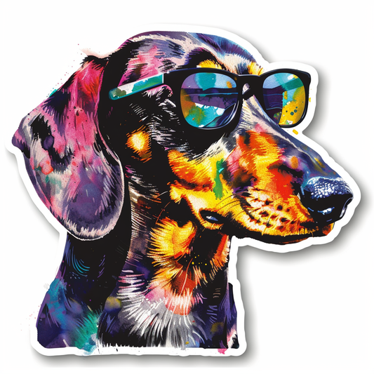 Dachshund Dog Vinyl Decal Sticker for Car, Laptop, Tumbler and more # F013009