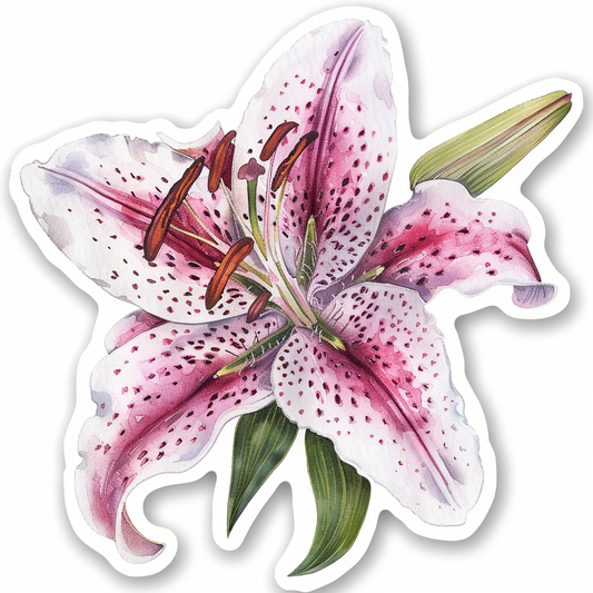 Lily flower majestic Expressive surreal Vinyl Decal Sticker for Car, Laptop, Tumbler and more # F023210
