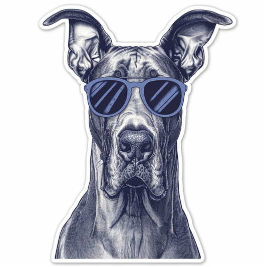 Great Dane Dog Expressive surreal Vinyl Decal Sticker for Car, Laptop, Tumbler and more # F022655