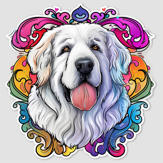 Great Pyrenees dog  Vinyl Decal Sticker for Car, Laptop, Tumbler and more # F023518